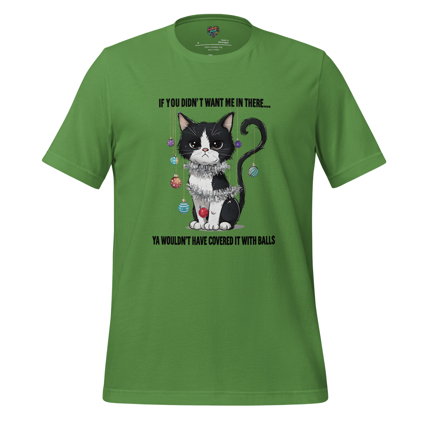 Cat vs Tree Christmas Round 2 Shirt Leaf