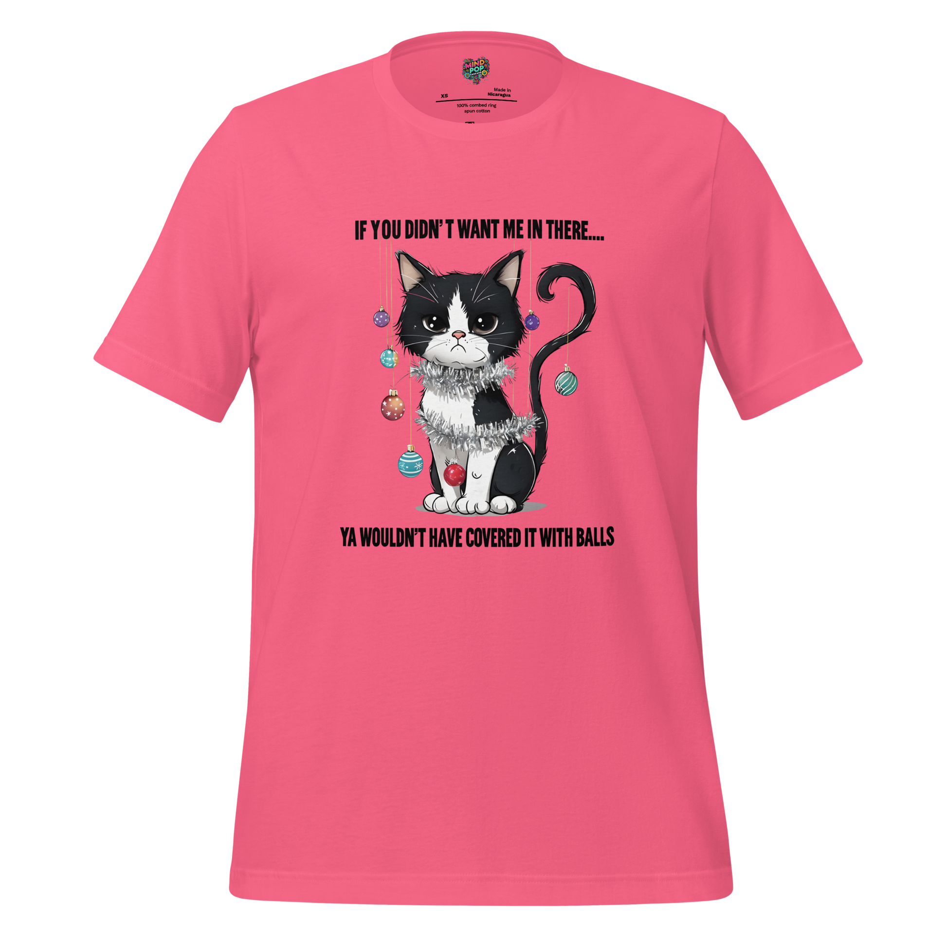 Cat vs Tree Christmas Round 2 Shirt Charity Pink