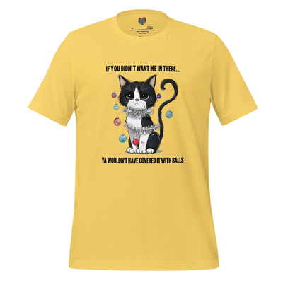 Cat vs Tree Christmas Round 2 Shirt Yellow