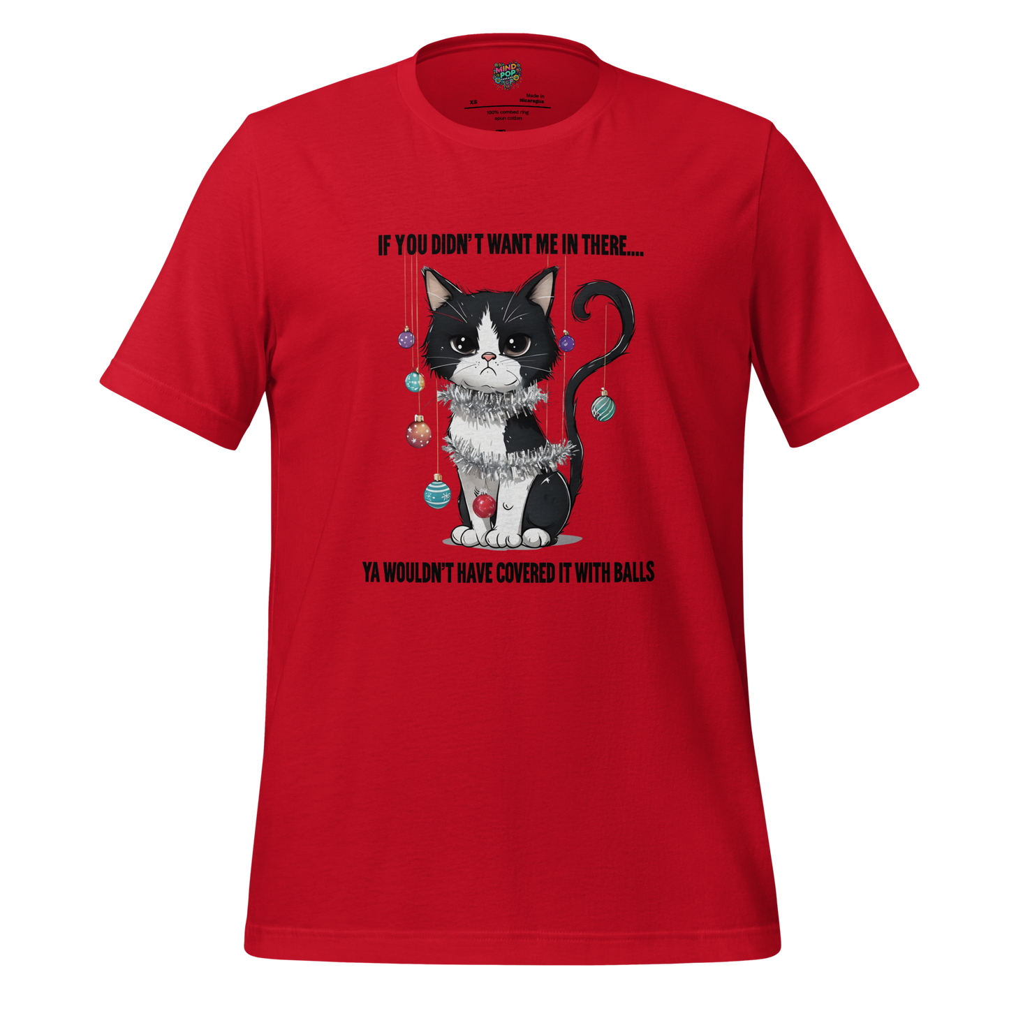 Cat vs Tree Christmas Round 2 Shirt Red