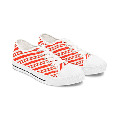 Christmas Candy Cane Women's Lo Top White sole
