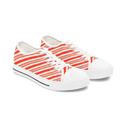 Christmas Candy Cane Women's Lo Top White sole
