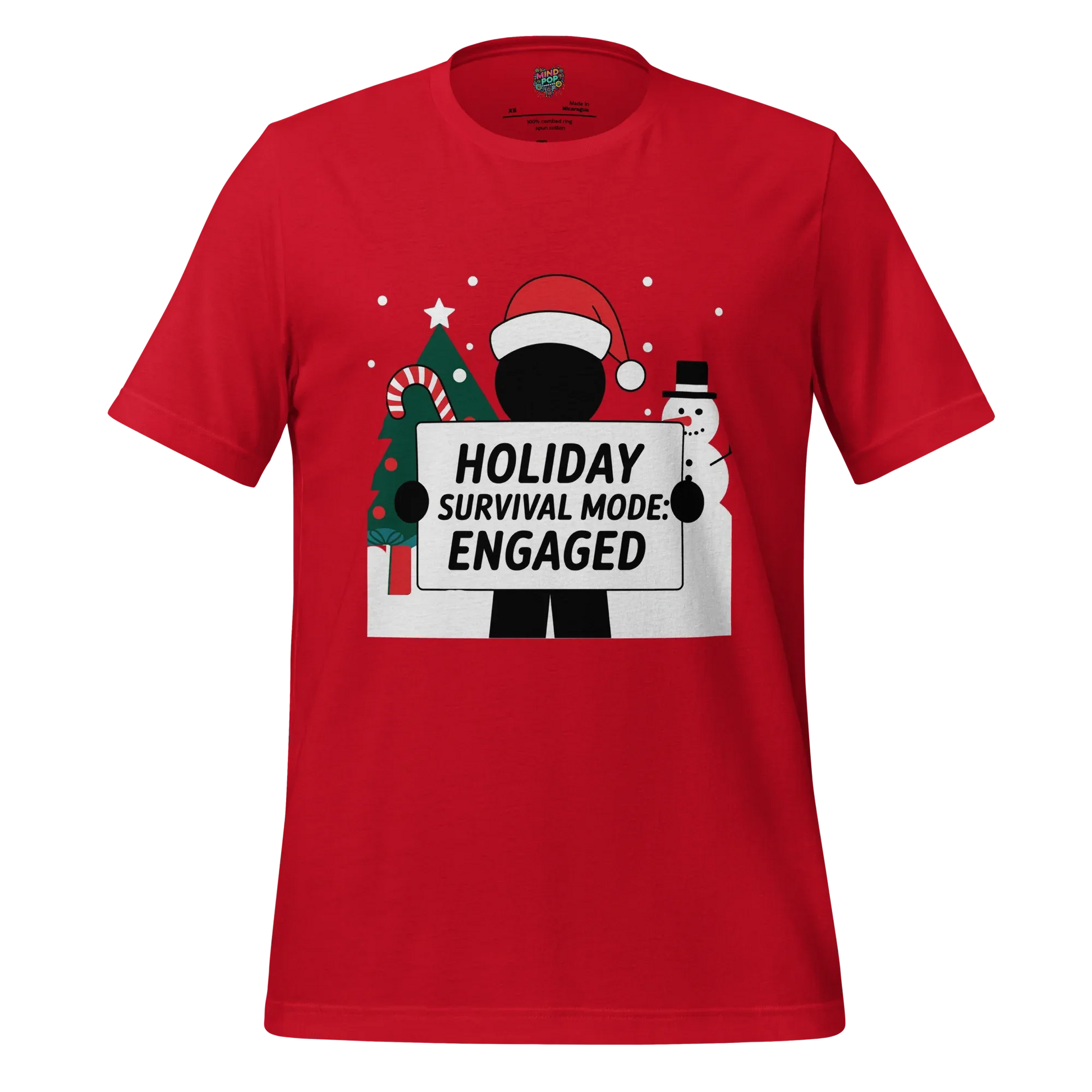 Christmas Stickman Survival Mode Shirt Red