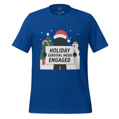 Christmas Stickman Survival Mode Shirt True Royal