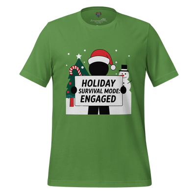 Christmas Stickman Survival Mode Shirt Leaf
