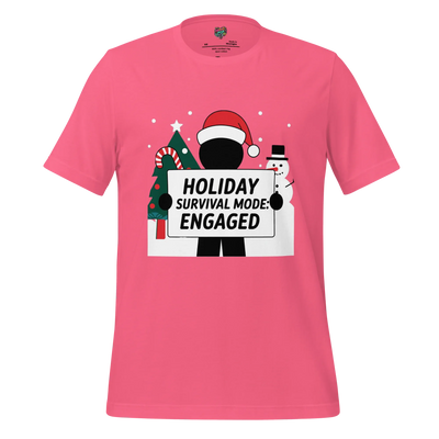 Christmas Stickman Survival Mode Shirt Charity Pink