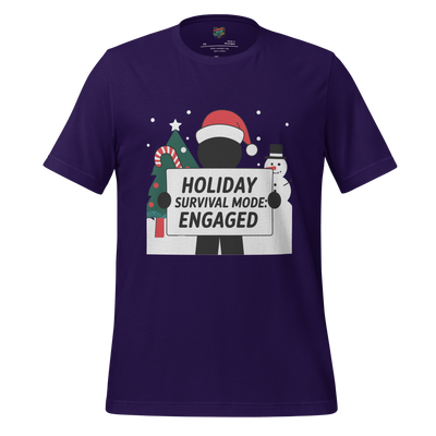 Christmas Stickman Survival Mode Shirt Team Purple