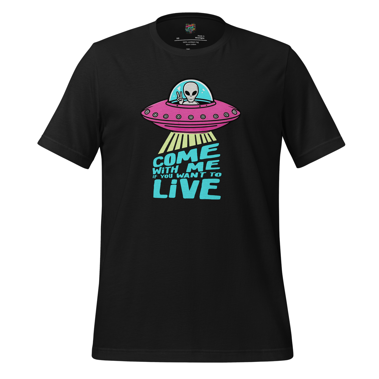 Come with Me alien Shirt Vintage Black