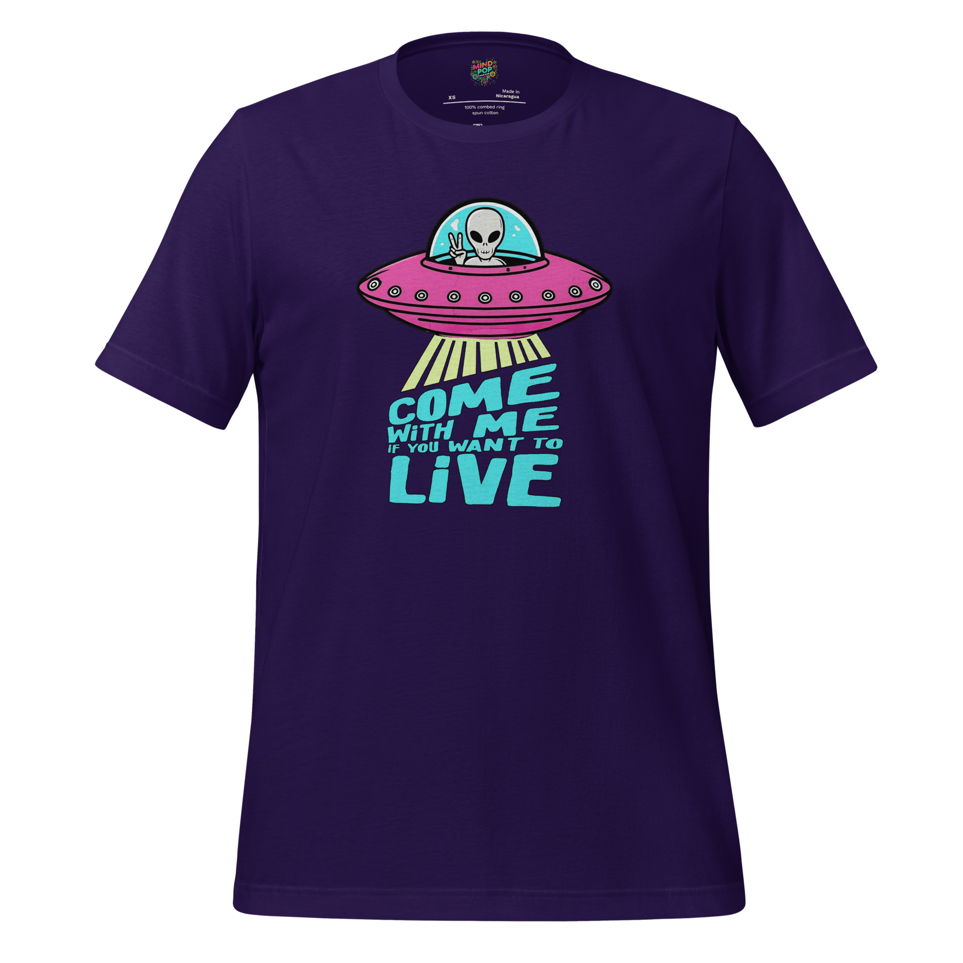 Come with Me alien Shirt Team Purple