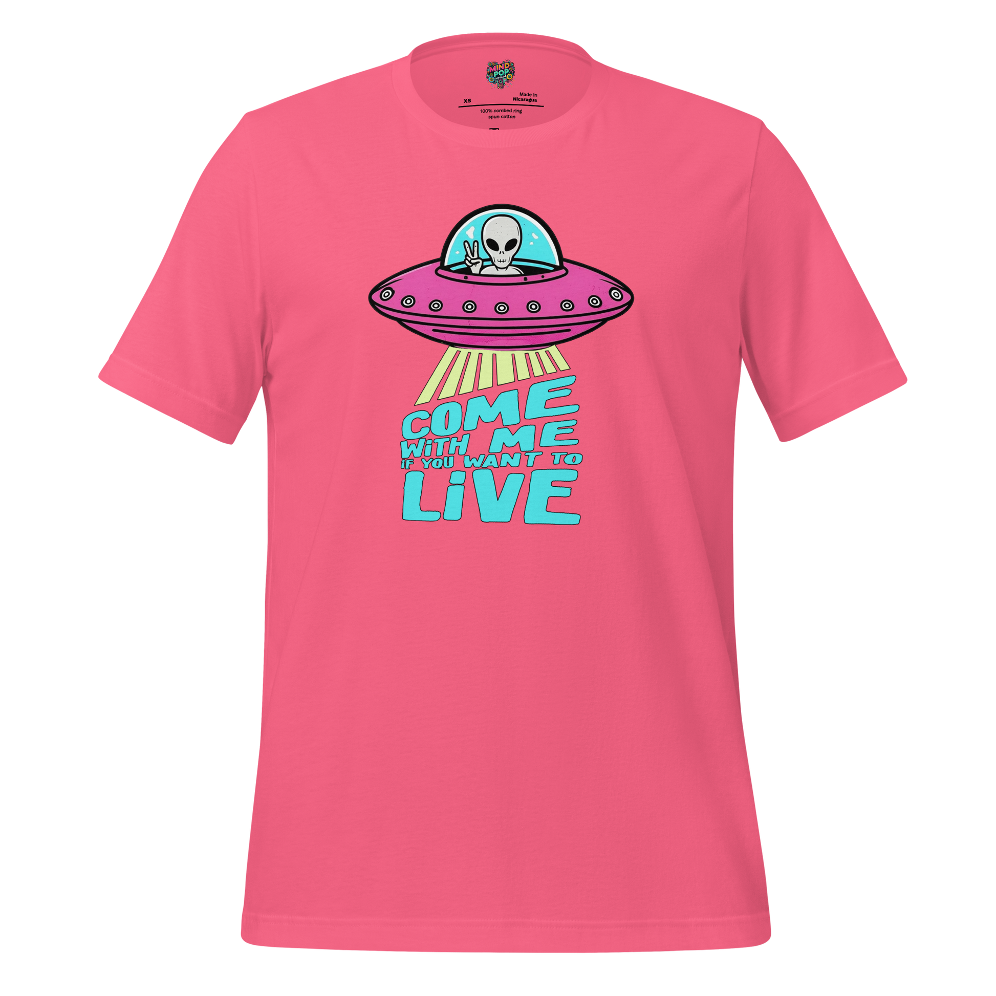 Come with Me alien Shirt Charity Pink