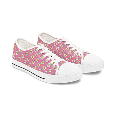 Daisy Pink Women's Low Tops White sole