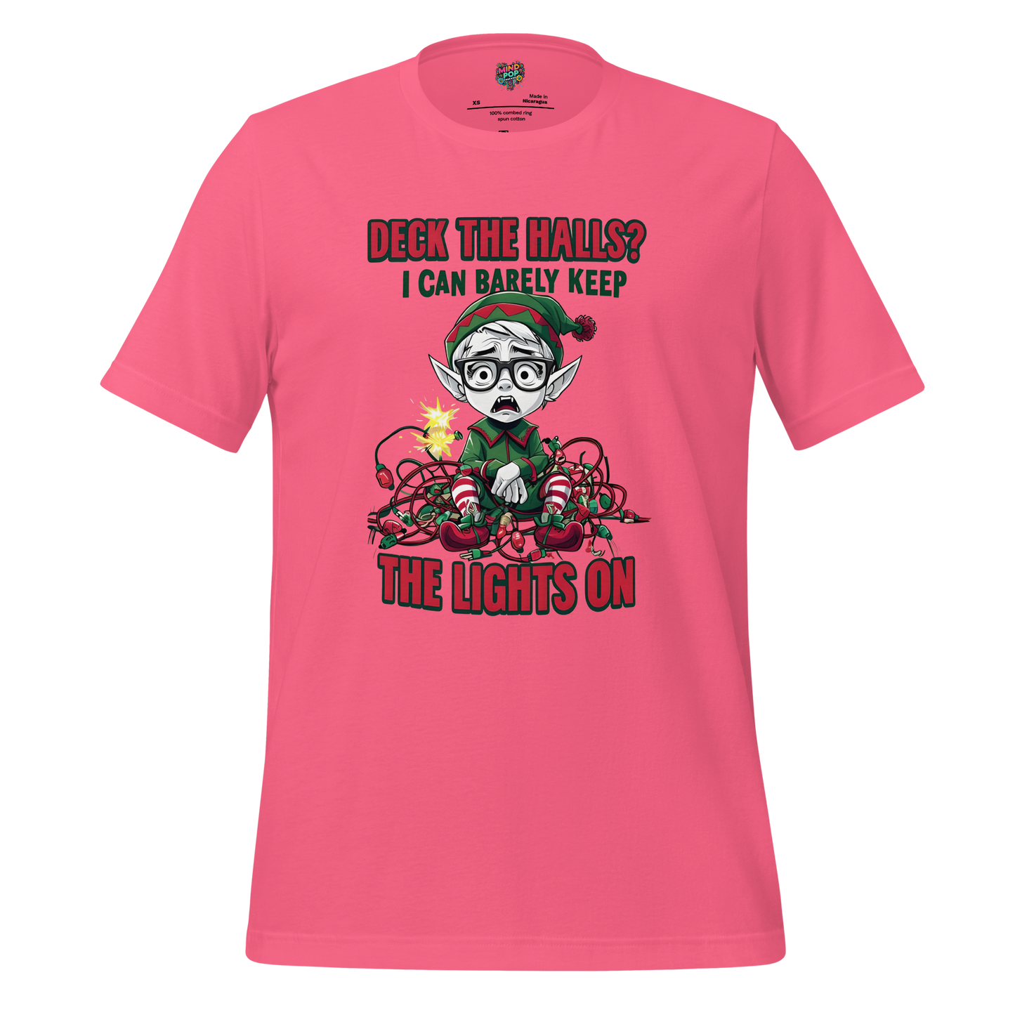 Deck the Halls Broke Elf Shirt Charity Pink