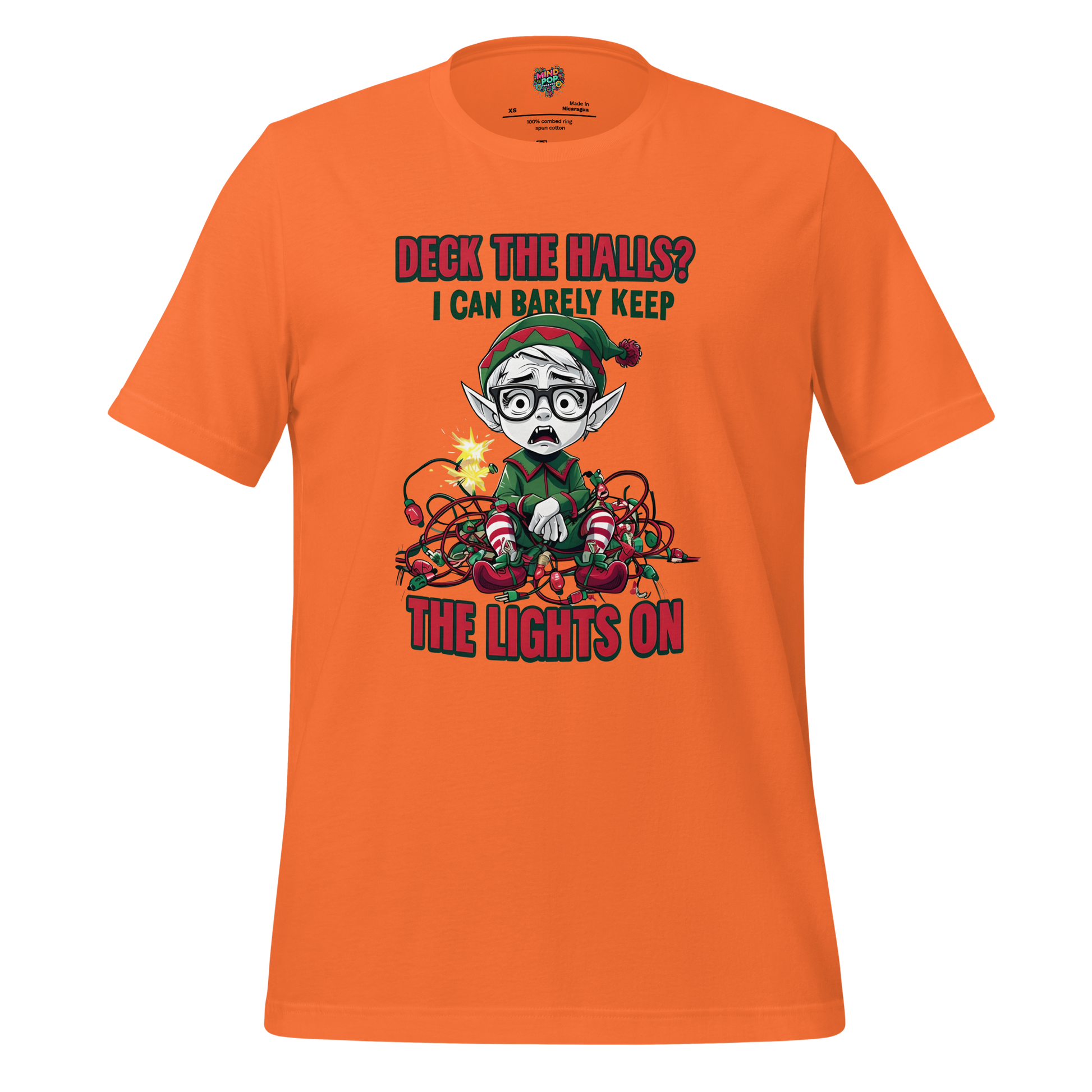 Deck the Halls Broke Elf Shirt Orange