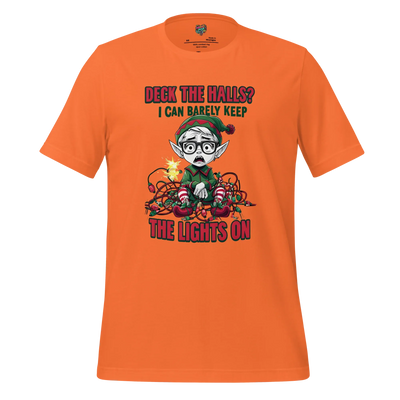 Deck the Halls Broke Elf Shirt Orange