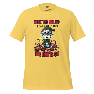 Deck the Halls Broke Elf Shirt Yellow