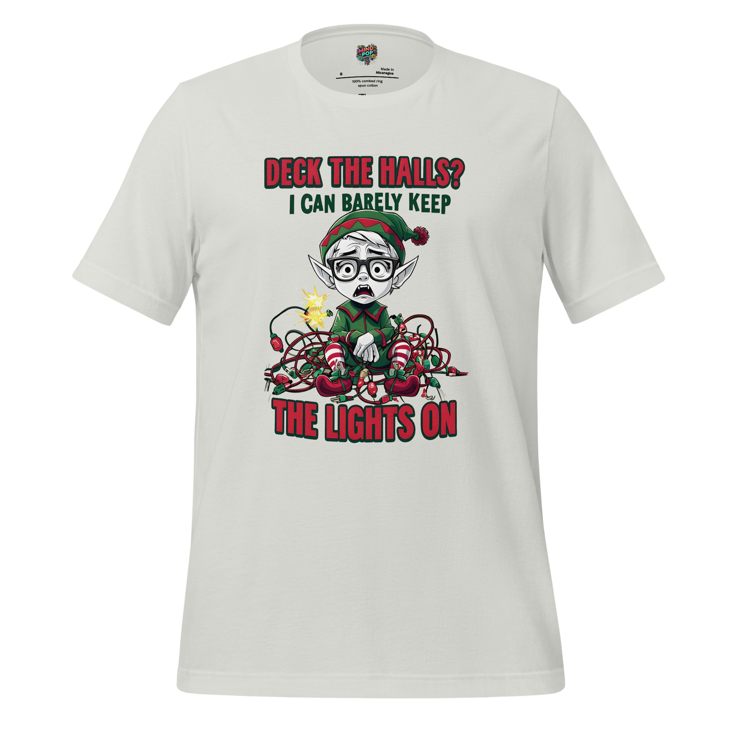 Deck the Halls Broke Elf Shirt Silver