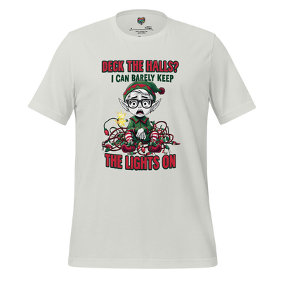 Deck the Halls Broke Elf Shirt Silver
