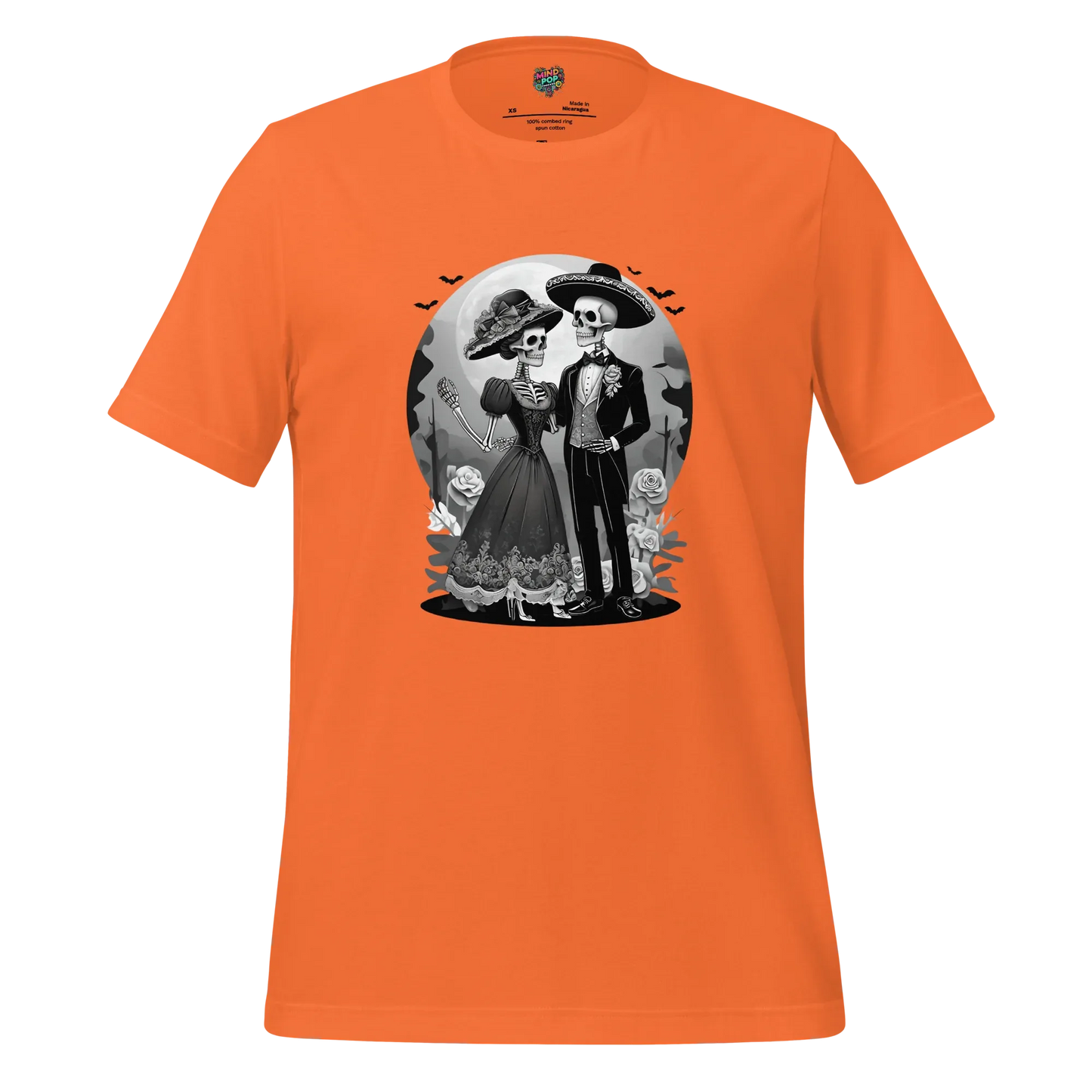 Dia de los Muertos Couple Shirt Orange