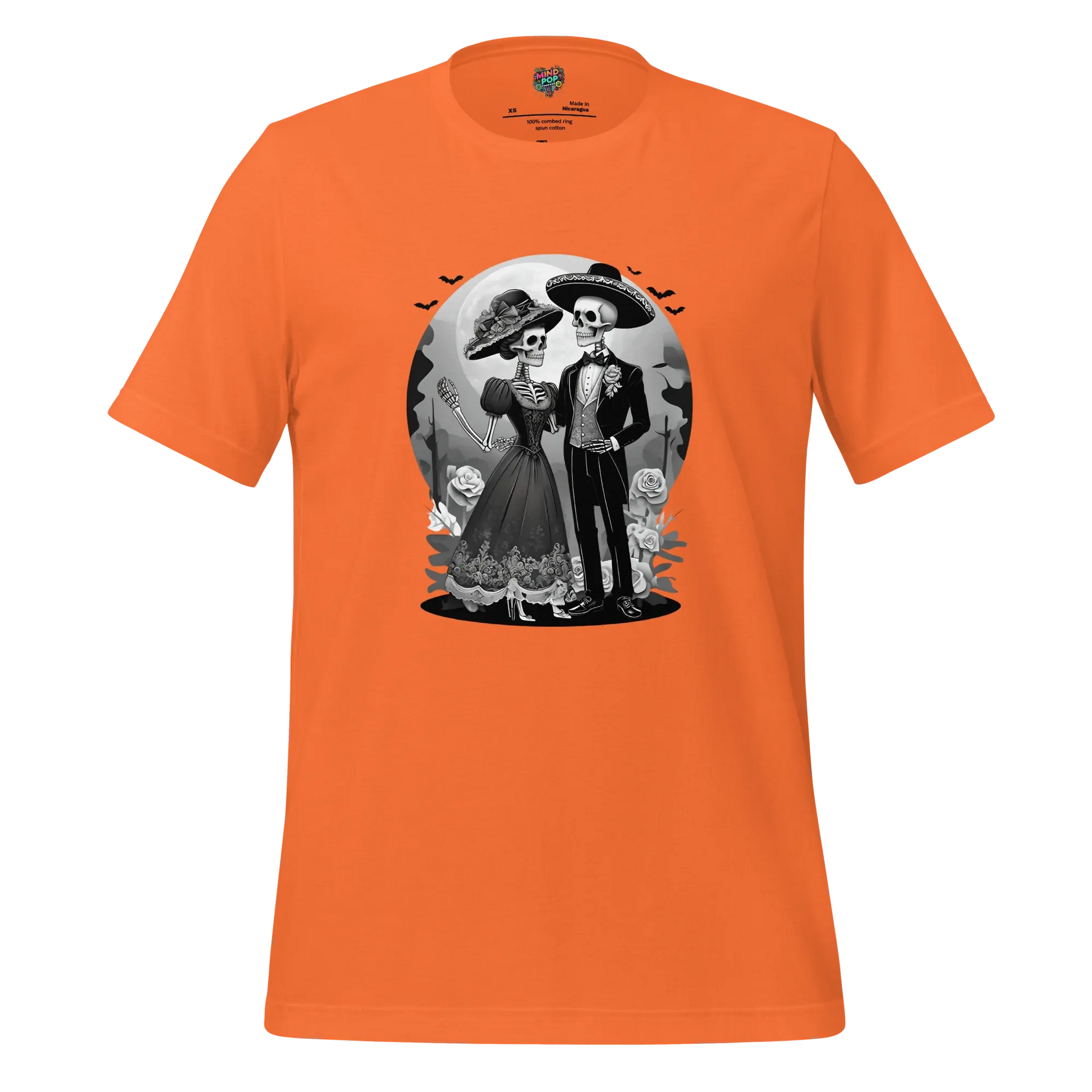 Dia de los Muertos Couple Shirt Orange