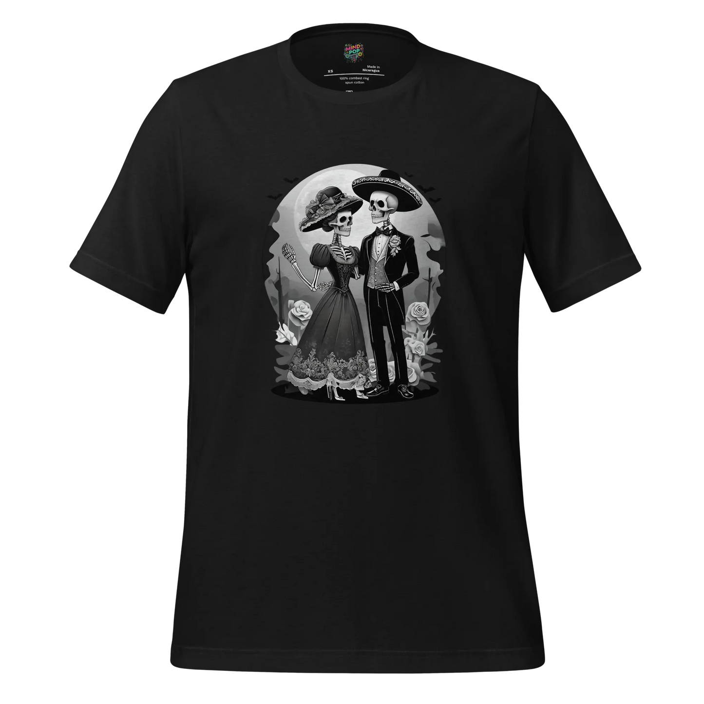 Dia de los Muertos Couple Shirt Vintage Black