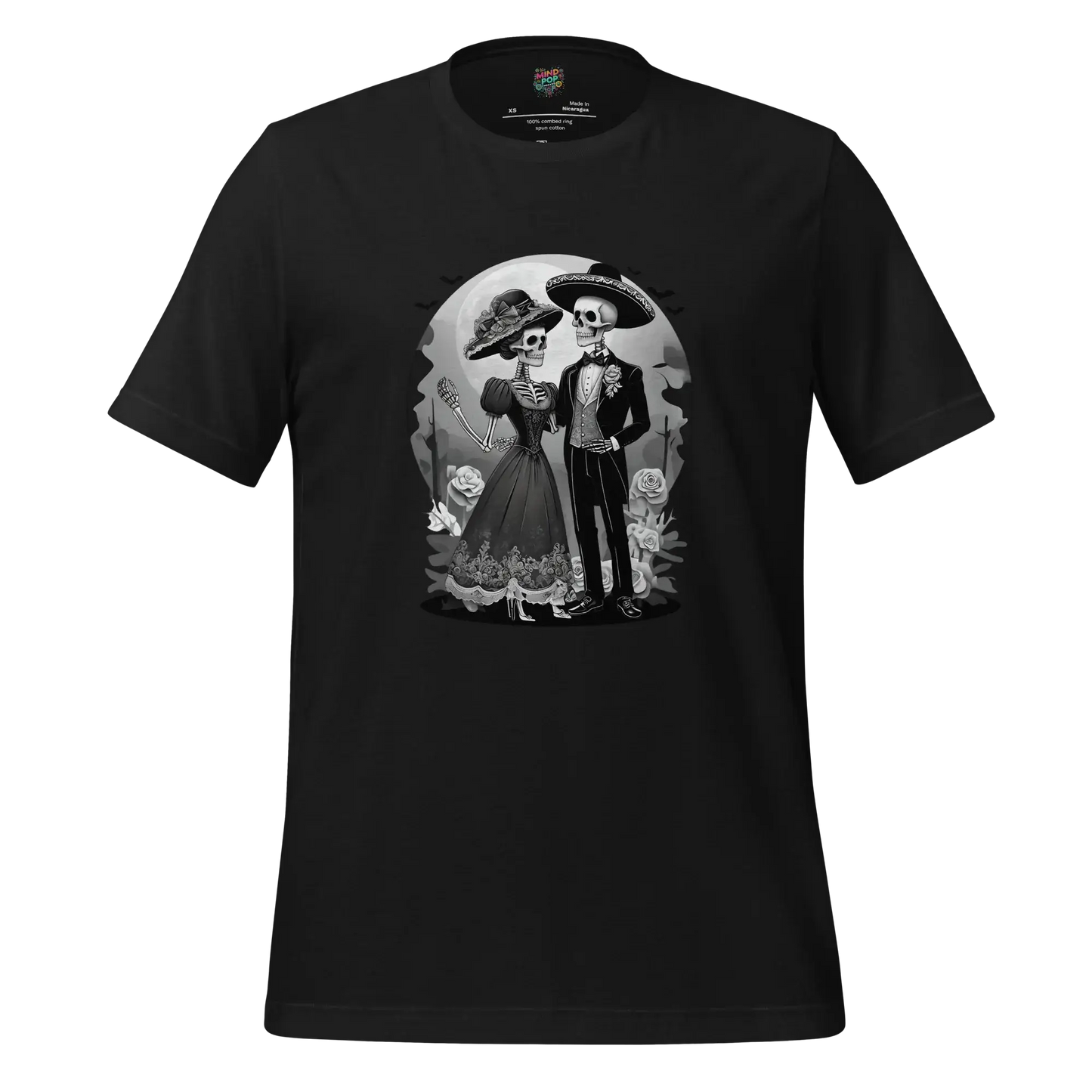 Dia de los Muertos Couple Shirt Vintage Black