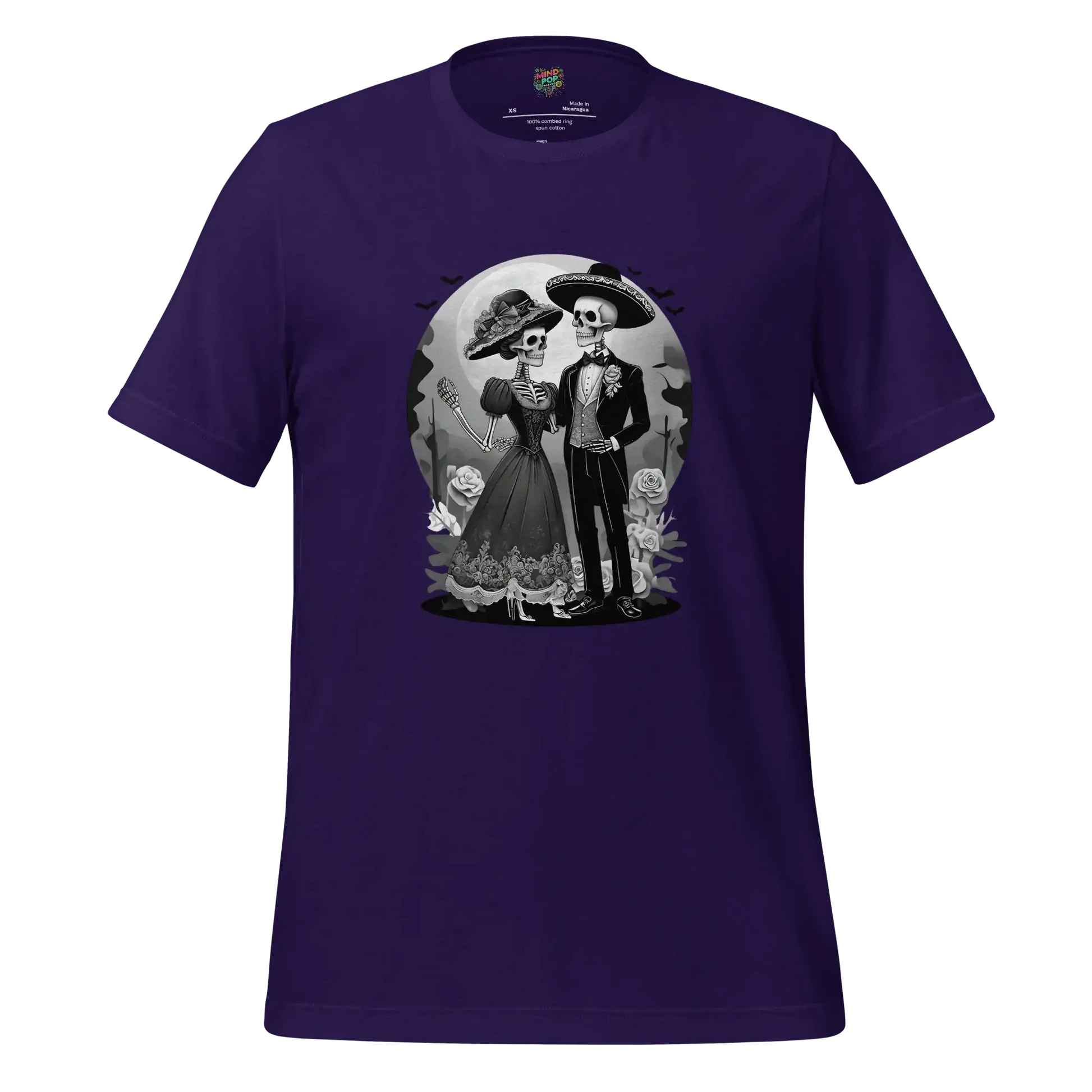 Dia de los Muertos Couple Shirt Team Purple