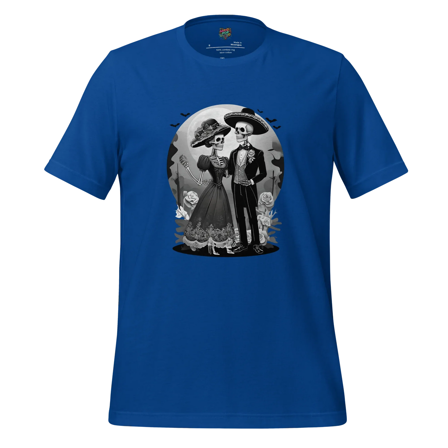Dia de los Muertos Couple Shirt True Royal