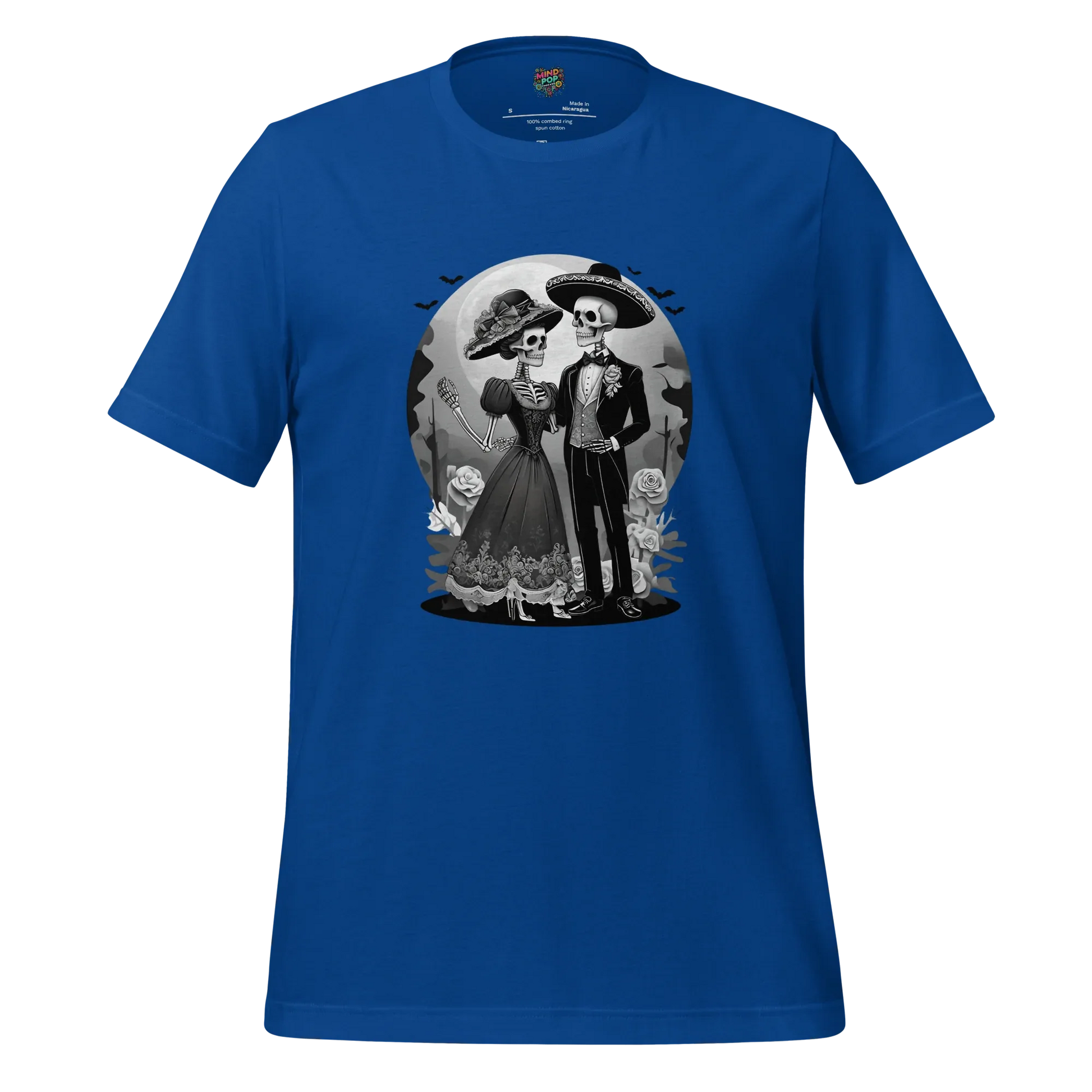 Dia de los Muertos Couple Shirt True Royal