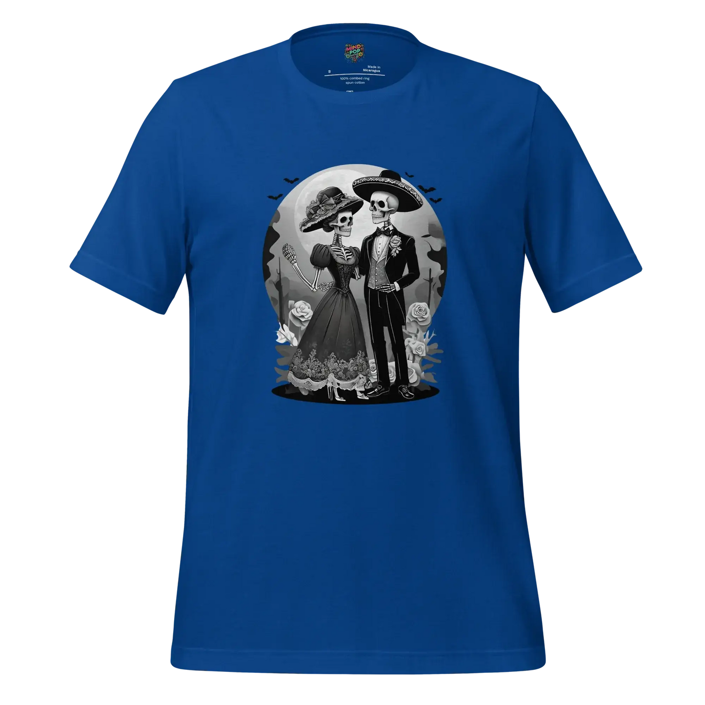 Dia de los Muertos Couple Shirt True Royal