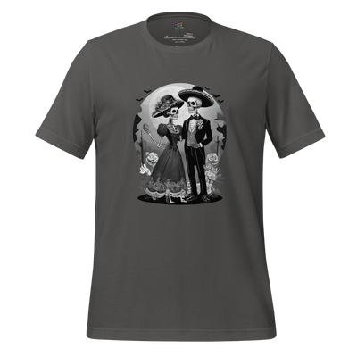 Dia de los Muertos Couple Shirt Asphalt