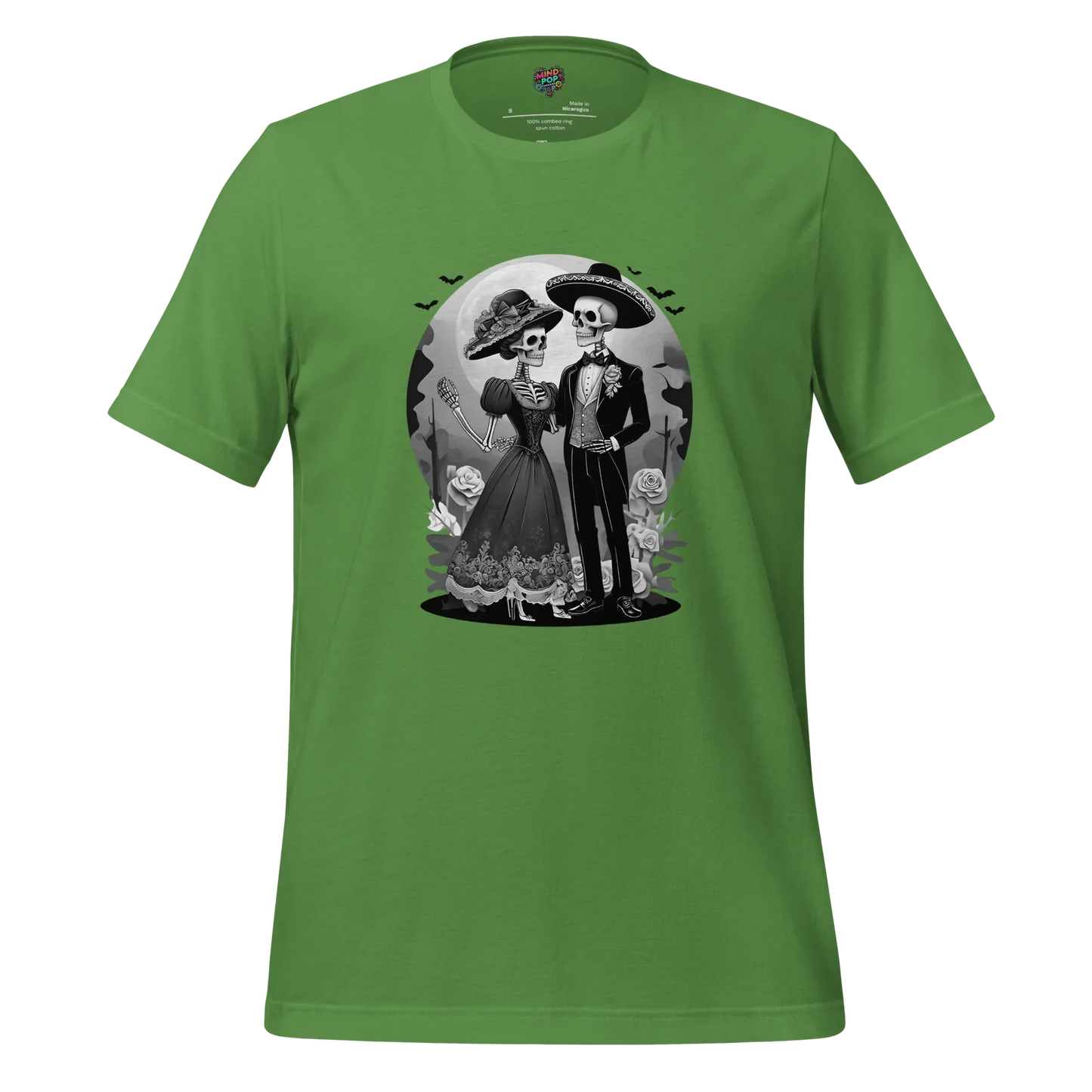 Dia de los Muertos Couple Shirt Leaf