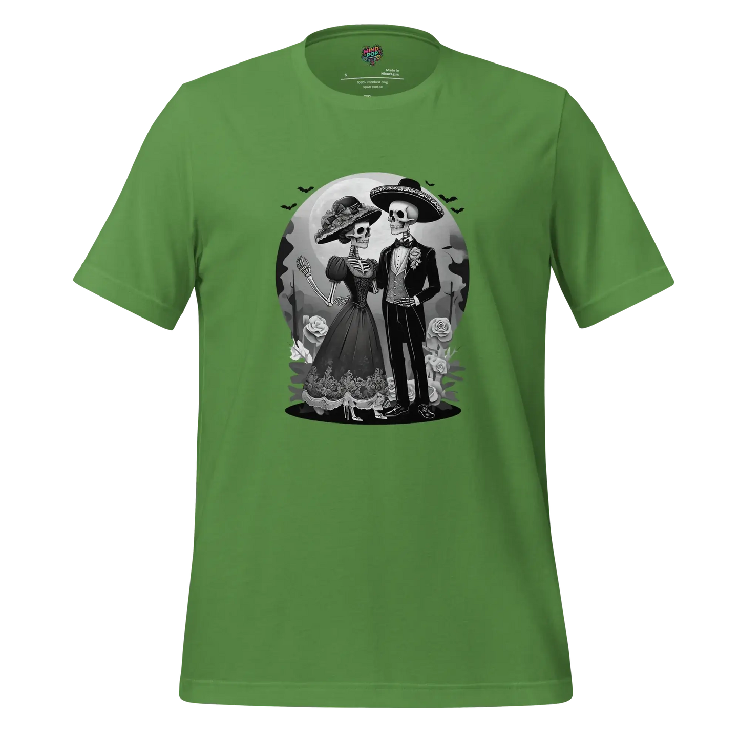 Dia de los Muertos Couple Shirt Leaf
