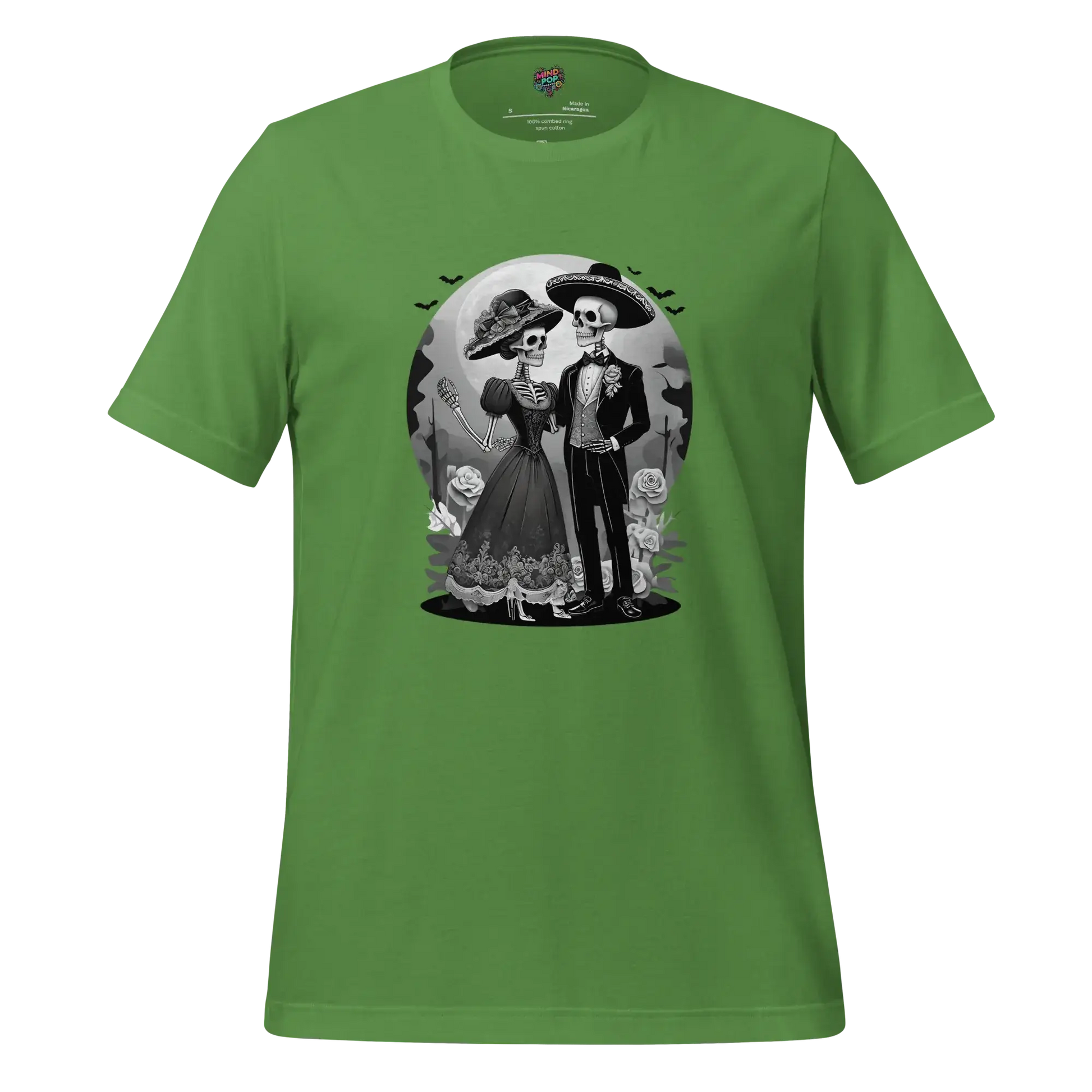 Dia de los Muertos Couple Shirt Leaf