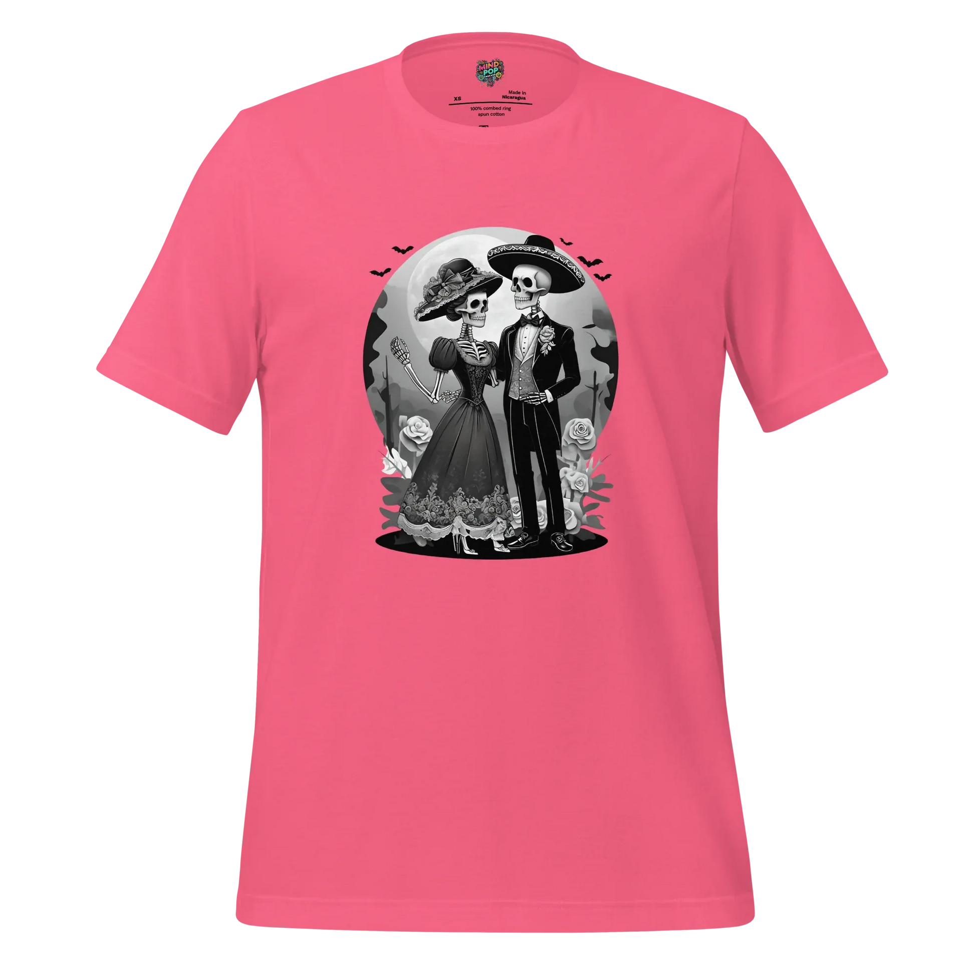 Dia de los Muertos Couple Shirt Charity Pink