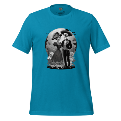 Dia de los Muertos Couple Shirt Aqua