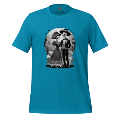 Dia de los Muertos Couple Shirt Aqua