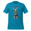 Dia de los Muertos Dog Shirt: Sugar Skull Graphic Tee Aqua