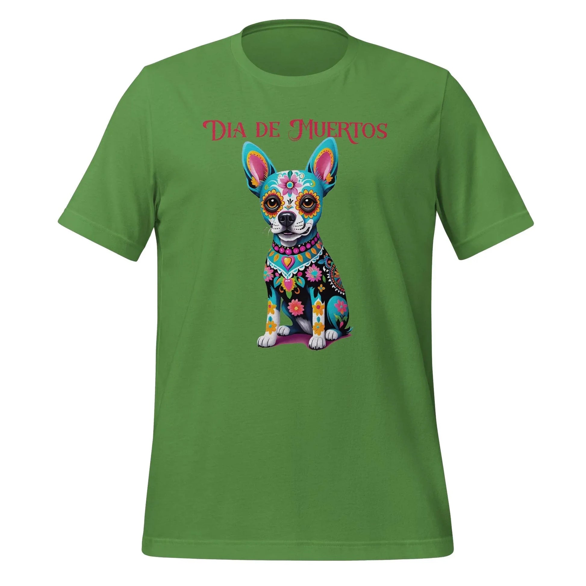 Dia de los Muertos Dog Shirt: Sugar Skull Graphic Tee Leaf