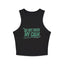 Do Not Rush My Calm Yoga & Pilates fitted Micro-rib Racer tank Solid Black Blend