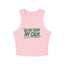 Do Not Rush My Calm Yoga & Pilates fitted Micro-rib Racer tank Solid Pink Blend