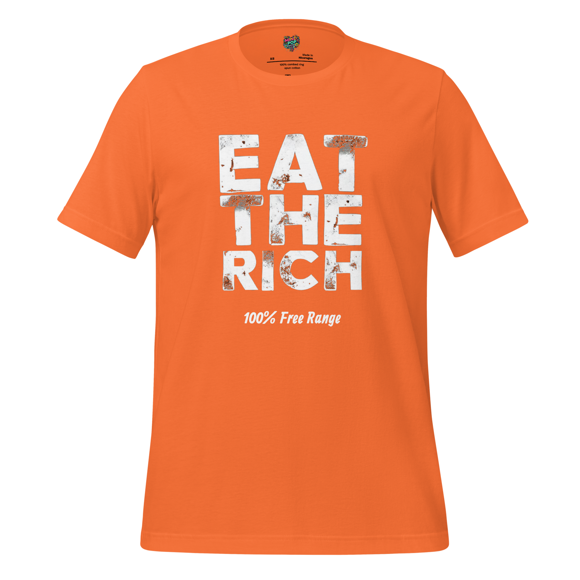 EAT THE RICH - 100% Free Range Shirt Orange