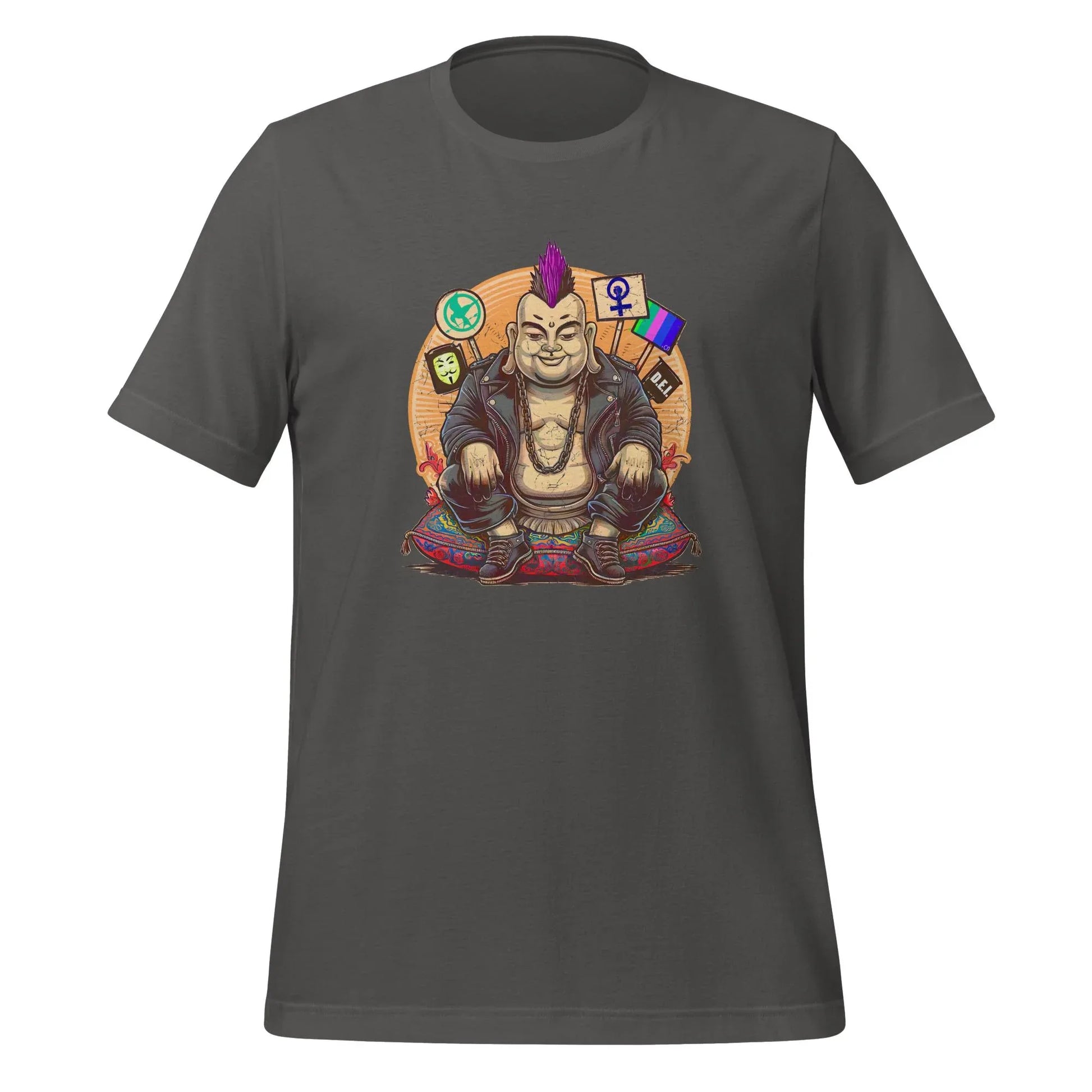 Enlightened Sit-In Punk Buddha Shirt Asphalt