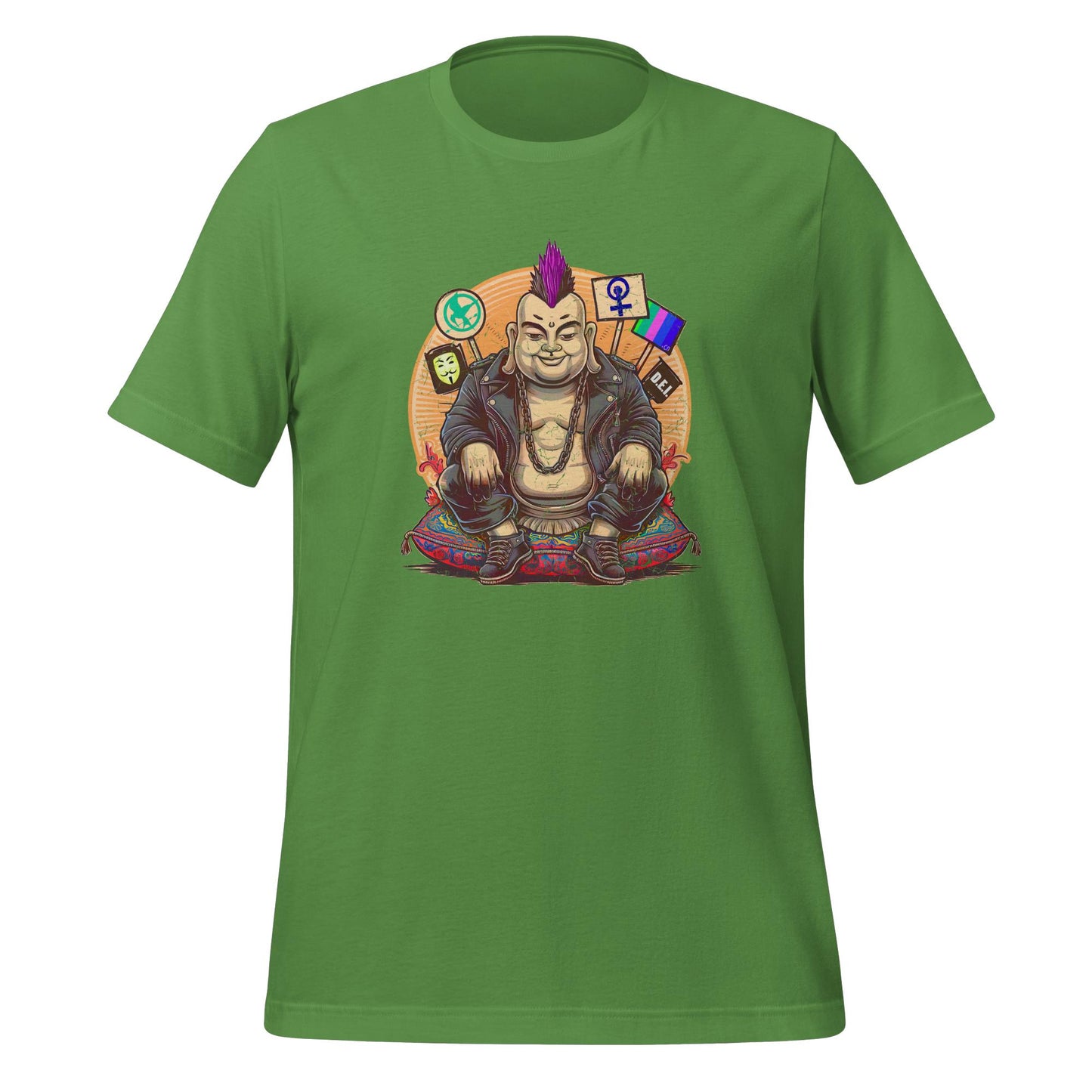 Enlightened Sit-In Punk Buddha Shirt Leaf
