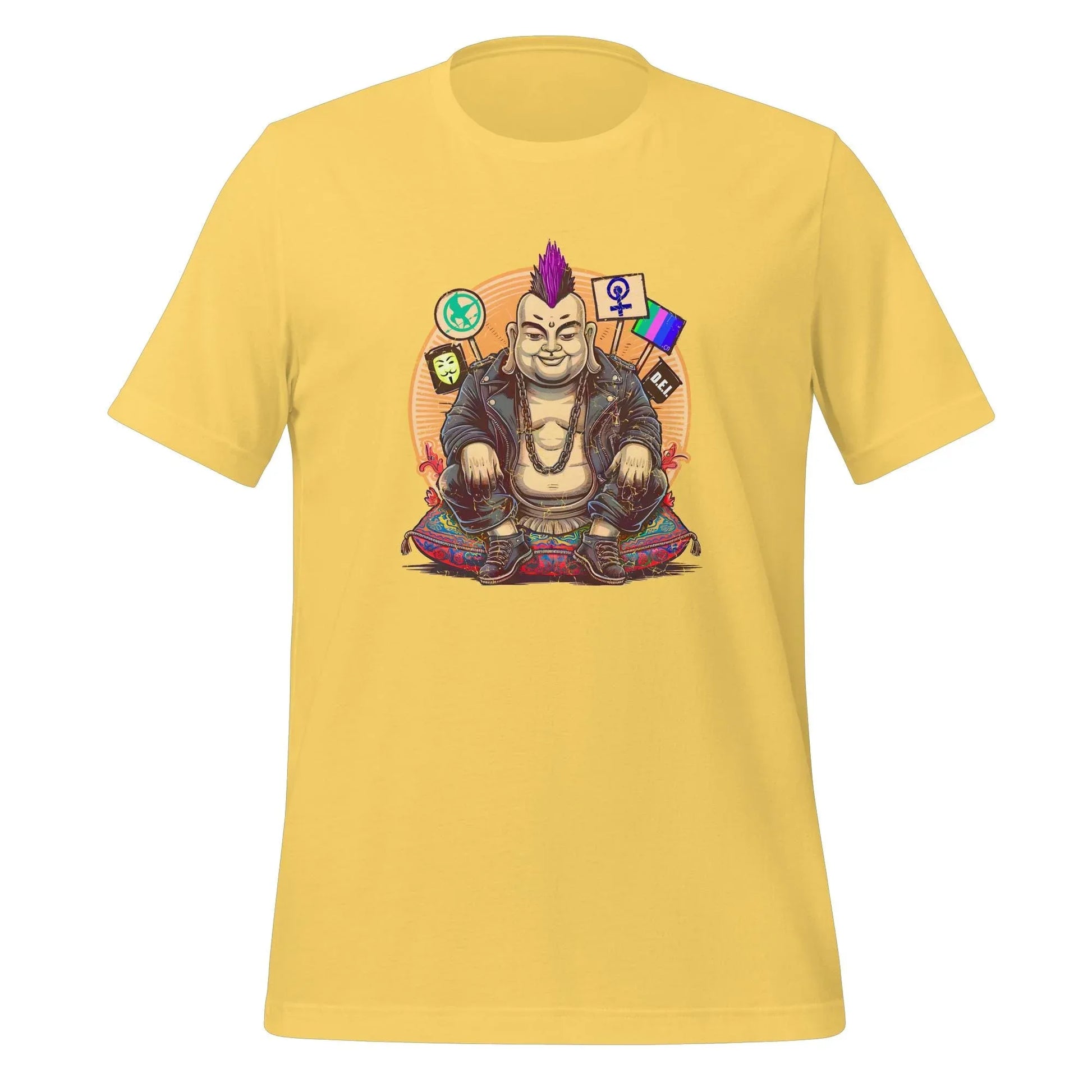 Enlightened Sit-In Punk Buddha Shirt Yellow