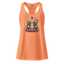 Enlightened Sit-In Punk Buddha fitted racerback tank top Light Orange