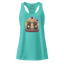 Enlightened Sit-In Punk Buddha fitted racerback tank top Tahiti Blue