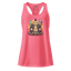 Enlightened Sit-In Punk Buddha fitted racerback tank top Hot Pink