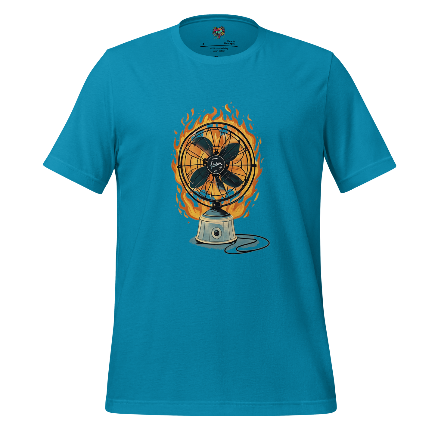 Fan on Fire Shirt Aqua