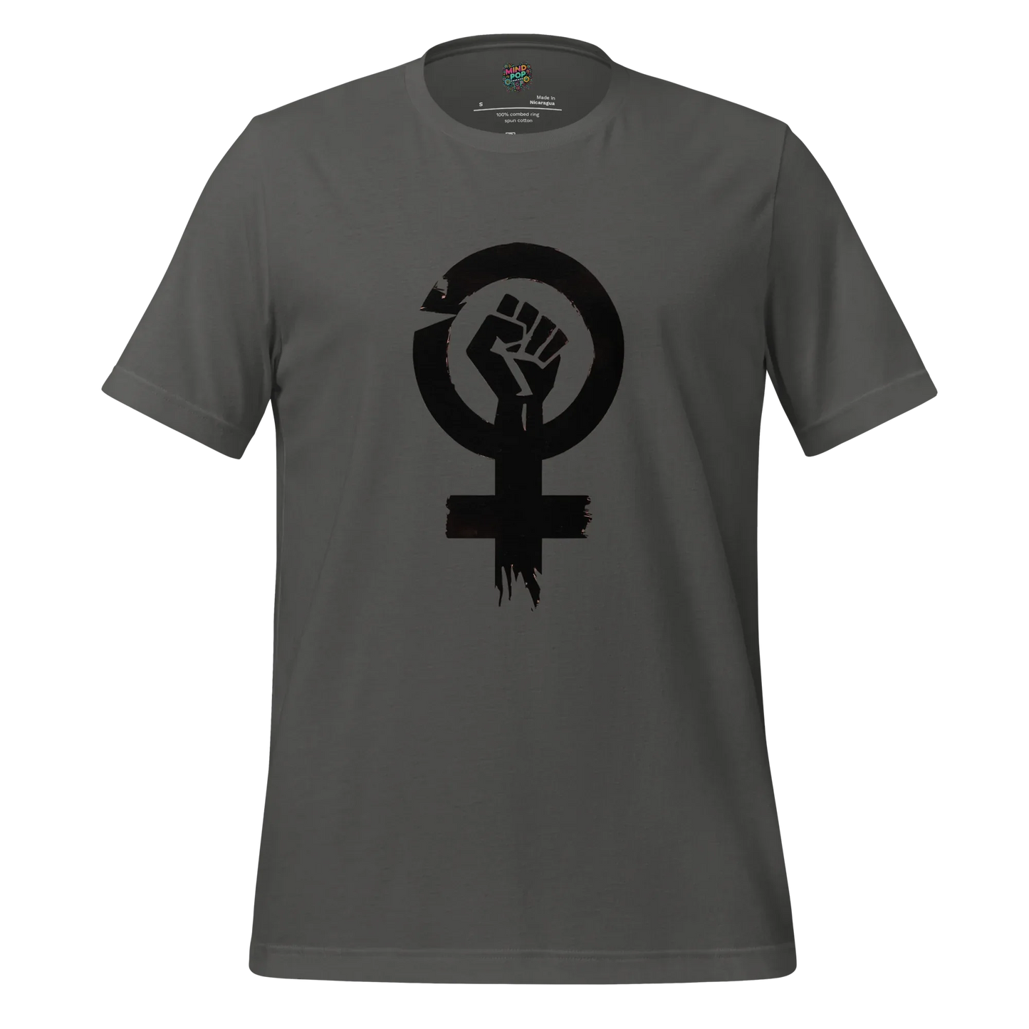Feminist Resistance Graphic Tee — Vintage Protest Style Asphalt