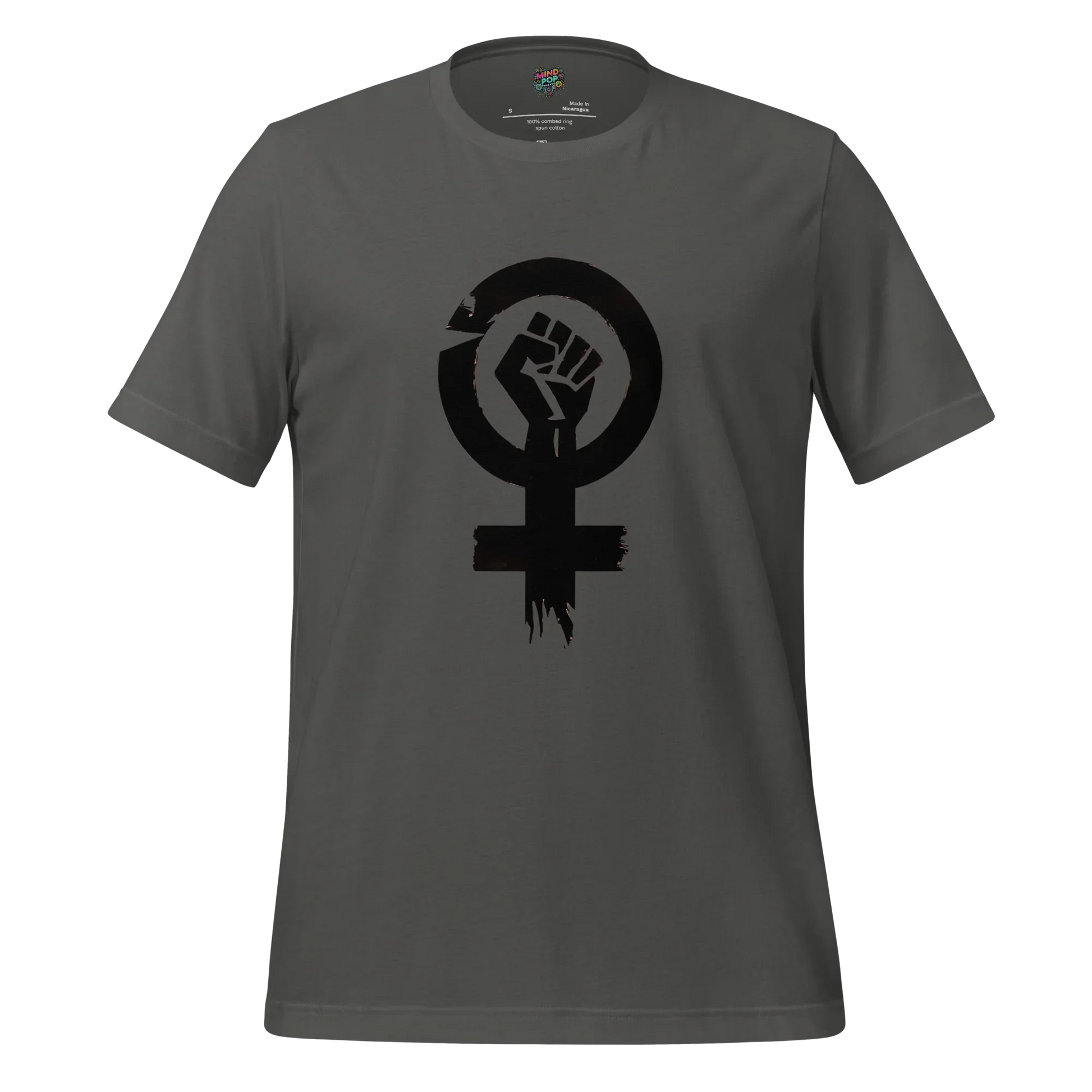 Feminist Resistance Graphic Tee — Vintage Protest Style Asphalt